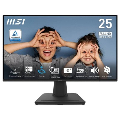 MSI 24.5" FLAT IPS PRO MP252 1MS 100HZ HDMI-DP EV OFİS MONİTÖRÜ 1920X1080