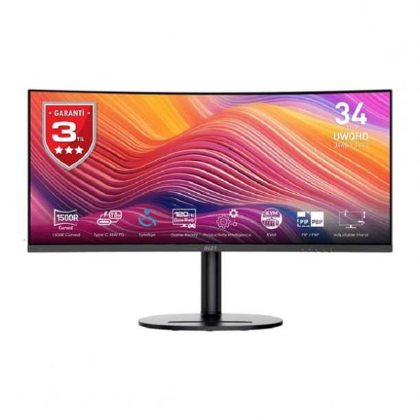 MSI 34" IPS MODERN MD342CQP 1MS 120HZ HDMI-DP KAVISLI GAMING MONİTÖR 1920X1080