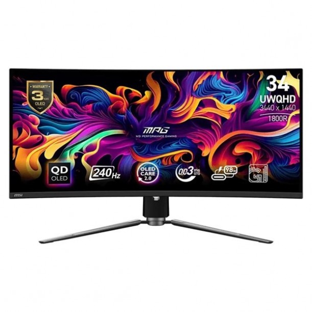 MSI 34" QD OLED MPG 341CQPX 0.03MS 240HZ HDMI-DP KAVISLI GAMING MONİTÖR 3440X1440