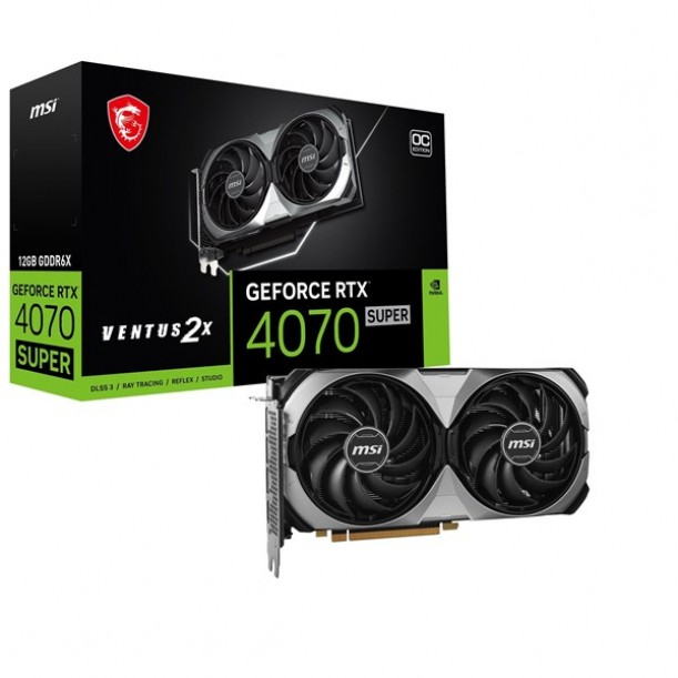 MSI RTX4070 SUPER 12GB VENTUS 2X 12G OC GDDR6X 192bit HDMI DP PCIe 4.0