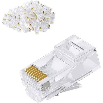 RJ45 ŞEFFAF JACK 100lü paket PLASTİK YENİ NESİL