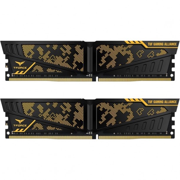 TEAM 16GB (2X 8GB) DDR4 3200MHZ CL16 DUAL KIT RGB PC RAM TFORCE TUF YELLOW