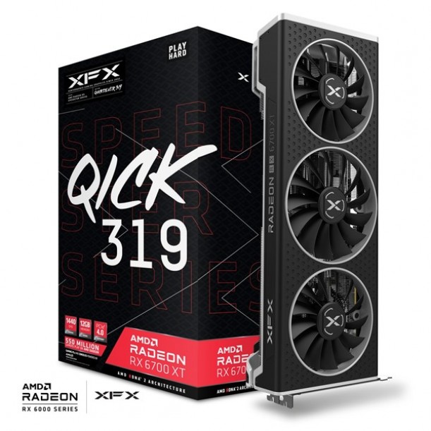 XFX 12GB RX6700XT QUICK 319 SPEEDSTAR RX-67XTYPBDP GDDR6 HDMI-DP PCIE 4.0