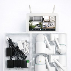 Apronx DSM600 4 Kanal Nvr + 3Mp 4 Kamera Full Color Mik. + 10" Lcd Wifi Set