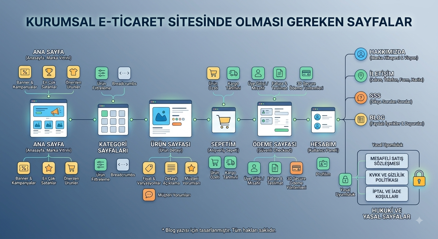 Kurumsal E-Ticaret Sitesinde Olması Gereken Sayfalar