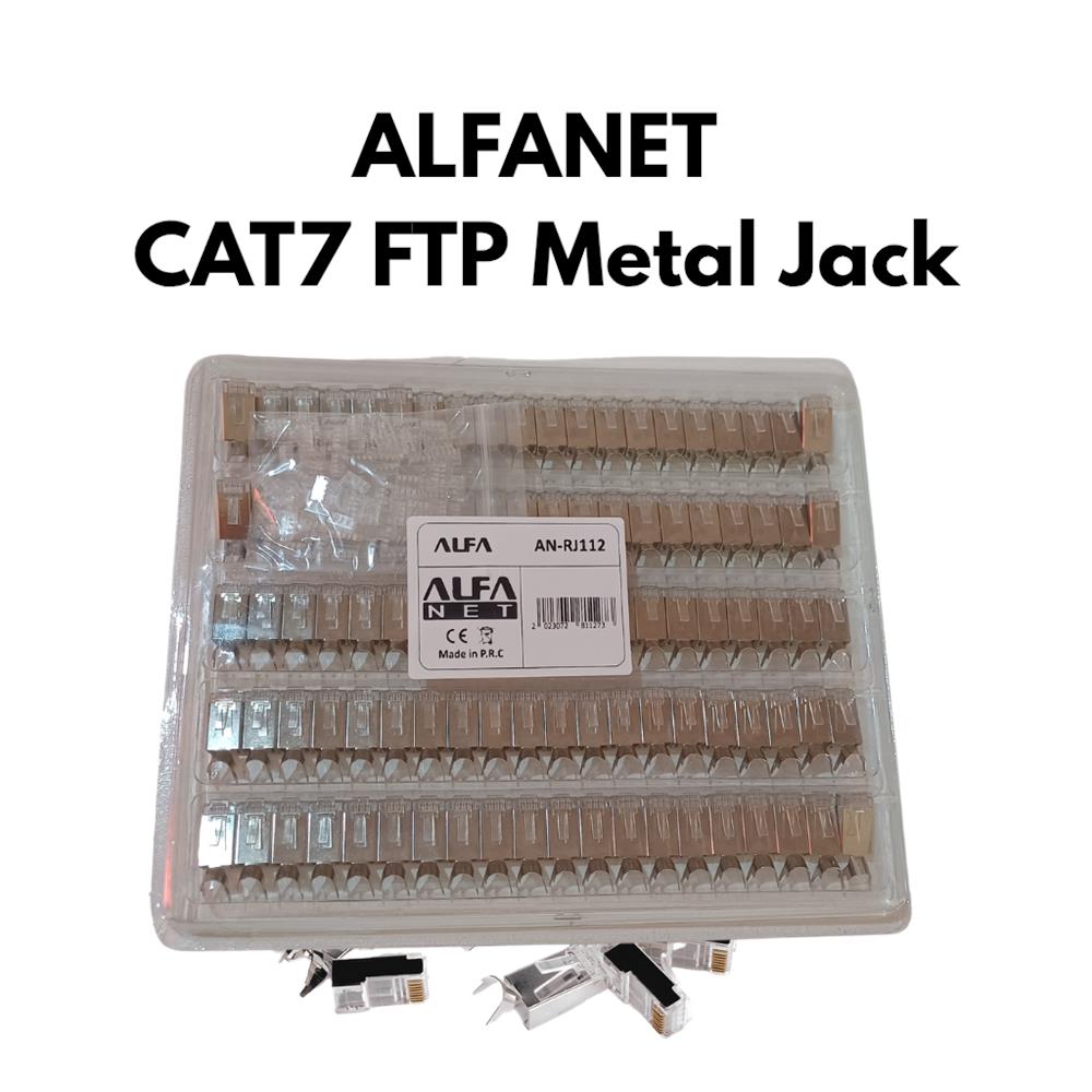 Alfanet AN-RJ112 CAT7 Ftp Metal Jack 100' Lü Paket